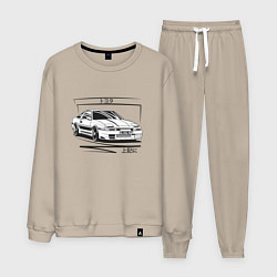 Костюм хлопковый мужской Toyota Supra MK3, цвет: миндальный