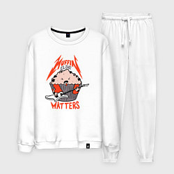 Костюм хлопковый мужской Muffin else matters, цвет: белый