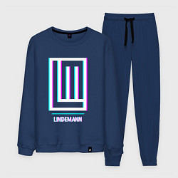 Костюм хлопковый мужской Lindemann glitch rock, цвет: тёмно-синий