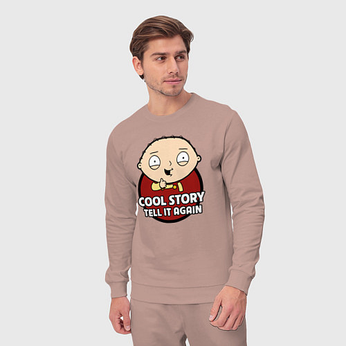 Мужской костюм Крутая история, расскажи ещё раз / Пыльно-розовый – фото 3