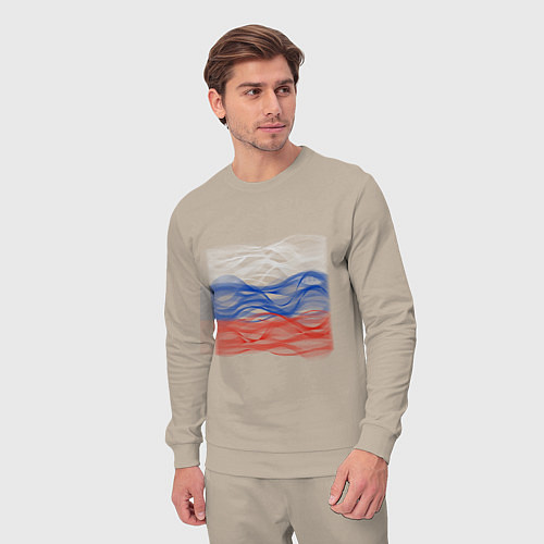 Мужской костюм Триколор флаг / Миндальный – фото 3