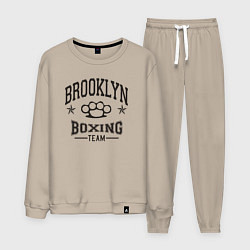 Костюм хлопковый мужской Brooklyn boxing, цвет: миндальный
