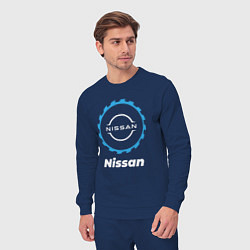 Костюм хлопковый мужской Nissan в стиле Top Gear, цвет: тёмно-синий — фото 2