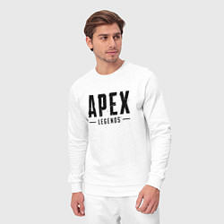 Костюм хлопковый мужской Apex Legends логотип, цвет: белый — фото 2