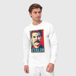 Костюм хлопковый мужской Stalin USSR, цвет: белый — фото 2