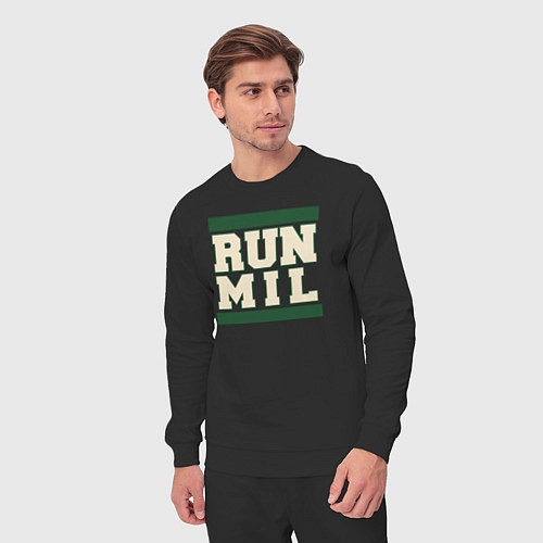 Мужской костюм Run Milwaukee Bucks / Черный – фото 3