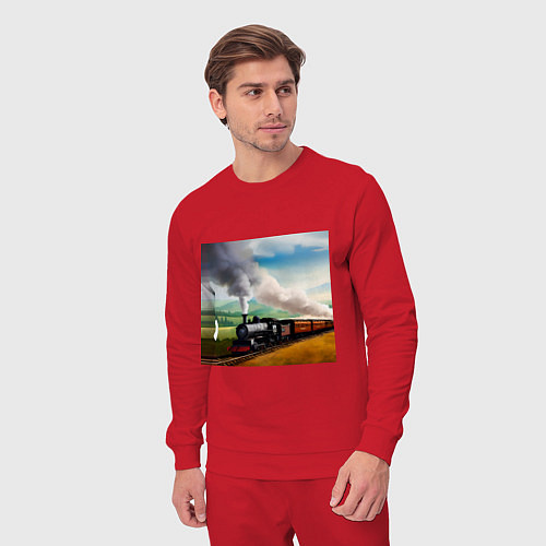 Мужской костюм Ретро поезд / Красный – фото 3