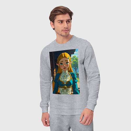 Мужской костюм The legend of Zelda - ahegao art / Меланж – фото 3