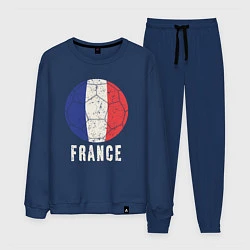Костюм хлопковый мужской Футбол Франции, цвет: тёмно-синий