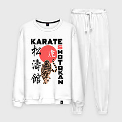 Костюм хлопковый мужской Карате шотокан, цвет: белый