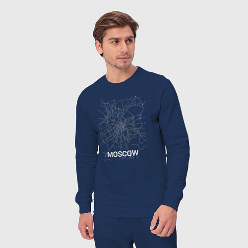 Мужской костюм Moscow map / Тёмно-синий – фото 3
