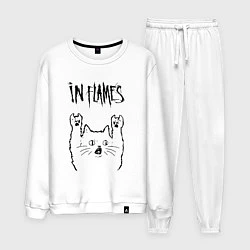 Костюм хлопковый мужской In Flames - rock cat, цвет: белый
