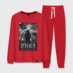 Костюм хлопковый мужской Stalker thunderstorm, цвет: красный