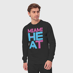 Костюм хлопковый мужской Miami Heat style, цвет: черный — фото 2