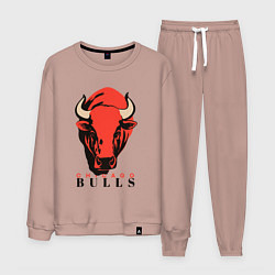 Костюм хлопковый мужской Chicago bull, цвет: пыльно-розовый