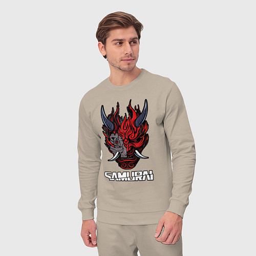 Мужской костюм Samurai logo / Миндальный – фото 3