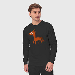 Костюм хлопковый мужской Длинная лошадка, цвет: черный — фото 2