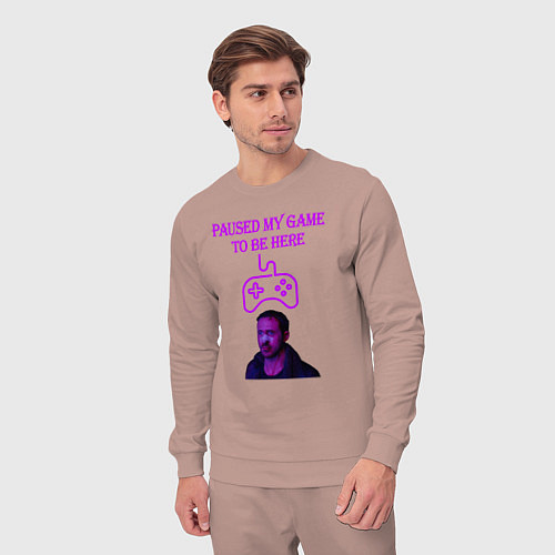 Мужской костюм Paused my game to be here / Пыльно-розовый – фото 3