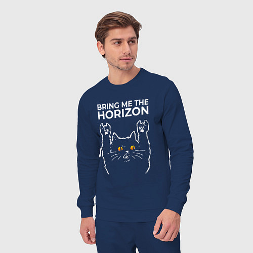 Мужской костюм Bring Me the Horizon rock cat / Тёмно-синий – фото 3