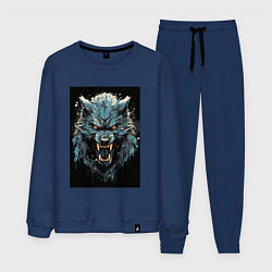 Костюм хлопковый мужской Синий волк, цвет: тёмно-синий