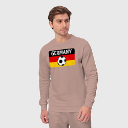 Костюм хлопковый мужской Football Germany, цвет: пыльно-розовый — фото 2