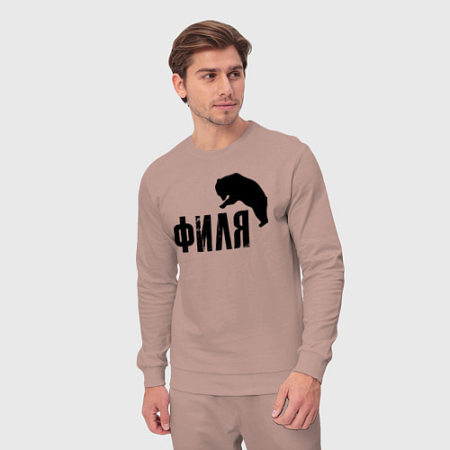 Мужской костюм Филя м медведь / Пыльно-розовый – фото 3