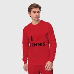 Костюм хлопковый мужской I Love Tennis, цвет: красный — фото 2