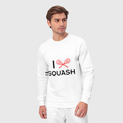 Костюм хлопковый мужской I Love Squash, цвет: белый — фото 2