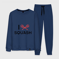 Костюм хлопковый мужской I Love Squash, цвет: тёмно-синий