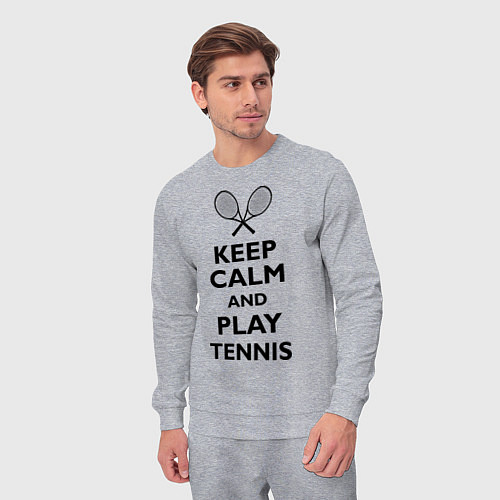 Мужской костюм Keep Calm & Play tennis / Меланж – фото 3