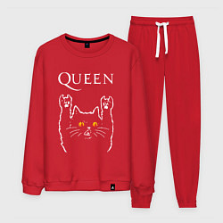 Костюм хлопковый мужской Queen rock cat, цвет: красный