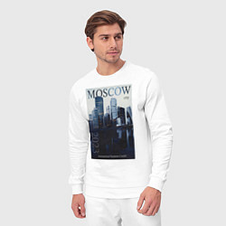 Костюм хлопковый мужской Moscow city обложка журнала, цвет: белый — фото 2