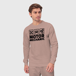 Костюм хлопковый мужской Mechanic, цвет: пыльно-розовый — фото 2