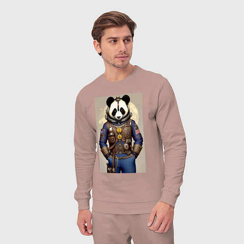 Мужской костюм Крутой панда - стимпанк от нейроарт / Пыльно-розовый – фото 3