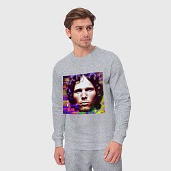 Костюм хлопковый мужской Jim Morrison Glitch 25 Digital Art, цвет: меланж — фото 2