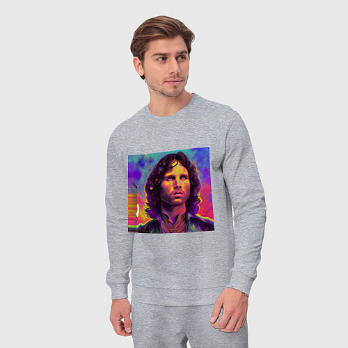 Мужской костюм Jim Morrison Strange colors Art / Меланж – фото 3