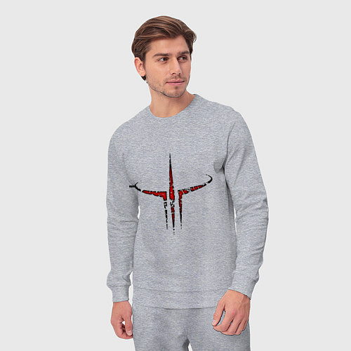 Мужской костюм Quake III logo / Меланж – фото 3