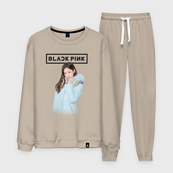 Костюм хлопковый мужской Jisoo Blackpink winter, цвет: миндальный