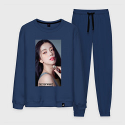 Костюм хлопковый мужской Kim Jisoo, цвет: тёмно-синий