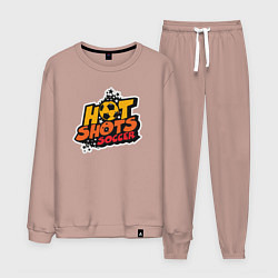 Костюм хлопковый мужской Hot shots soccer, цвет: пыльно-розовый
