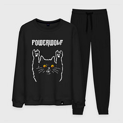 Костюм хлопковый мужской Powerwolf rock cat, цвет: черный