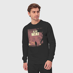 Костюм хлопковый мужской Alan Wake art, цвет: черный — фото 2