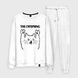 Костюм хлопковый мужской The Offspring - rock cat, цвет: белый