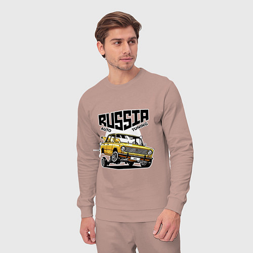 Мужской костюм Russia tuning car / Пыльно-розовый – фото 3