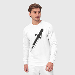 Костюм хлопковый мужской CS нож, цвет: белый — фото 2