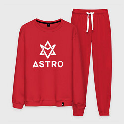 Костюм хлопковый мужской Astro logo, цвет: красный