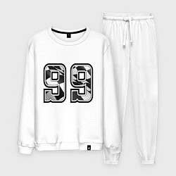 Костюм хлопковый мужской Год рождения номер регион 99, цвет: белый