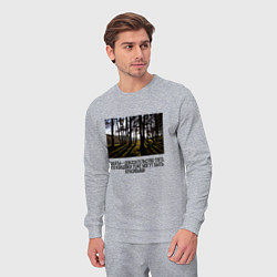 Костюм хлопковый мужской Закат на краю леса, цвет: меланж — фото 2