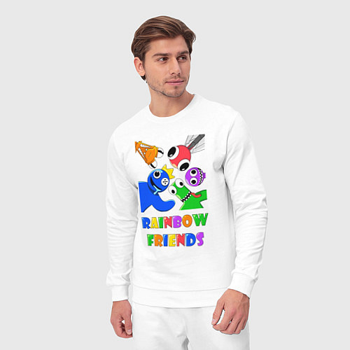 Мужской костюм Rainbow Friends персонажи / Белый – фото 3