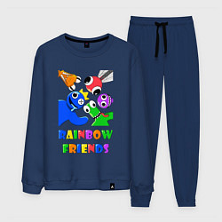 Костюм хлопковый мужской Rainbow Friends персонажи, цвет: тёмно-синий